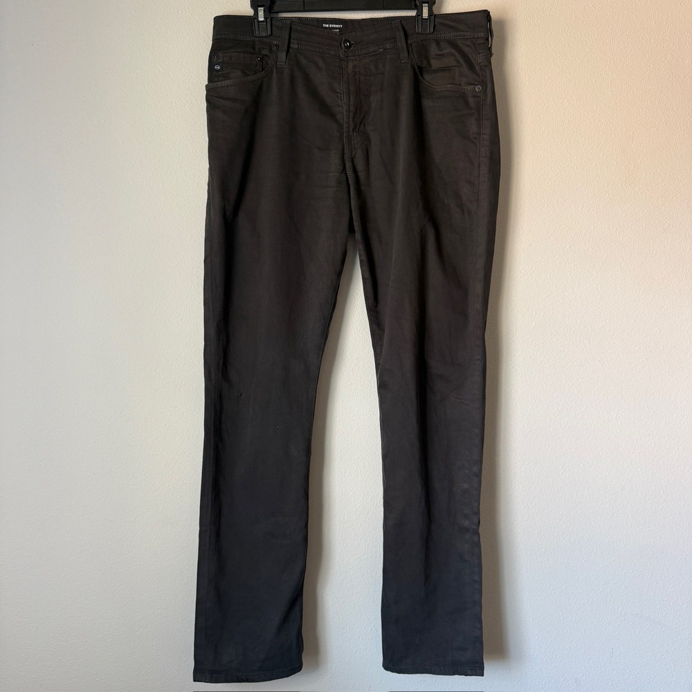 AG Adriano Goldschmied The Everett Slim Straight Pants Grey 33x32 1794SUDTHU - Picture 1 of 6
